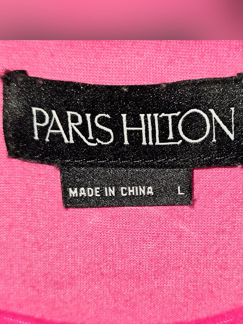 Y2K Paris Hilton Hot Pink Logo Night Shirt Dress Velour Sz Large 'That's Hot' - Picture 2 of 8
